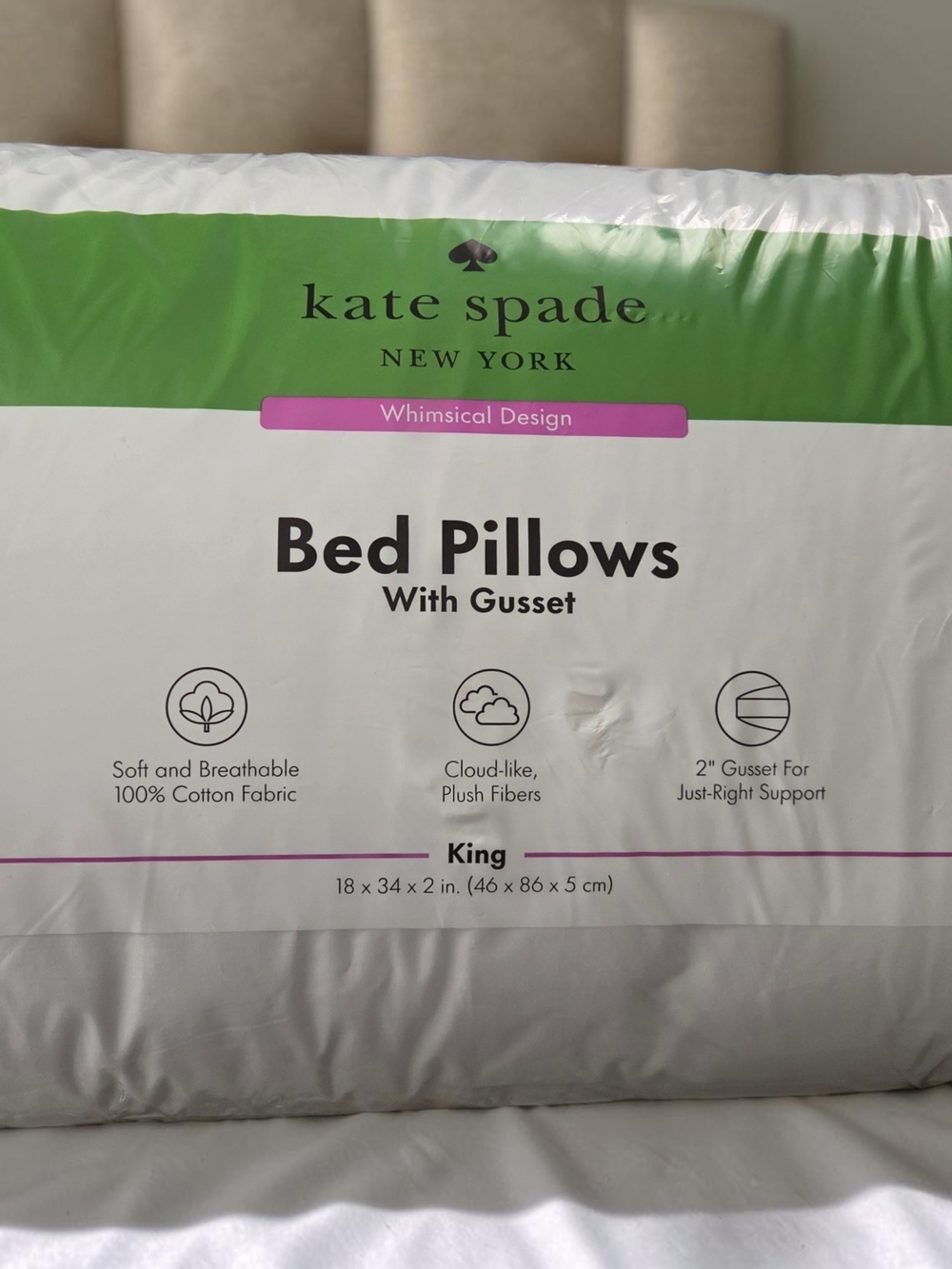 kate spade New York Bed Pillows - 2 Pillows King Size